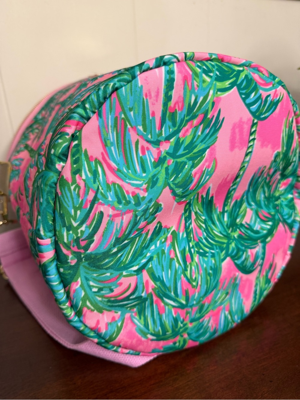 NWT Lilly Pulitzer Beach Cooler Bag in Suite Views Palm Print pink & green - Picture 6 of 11
